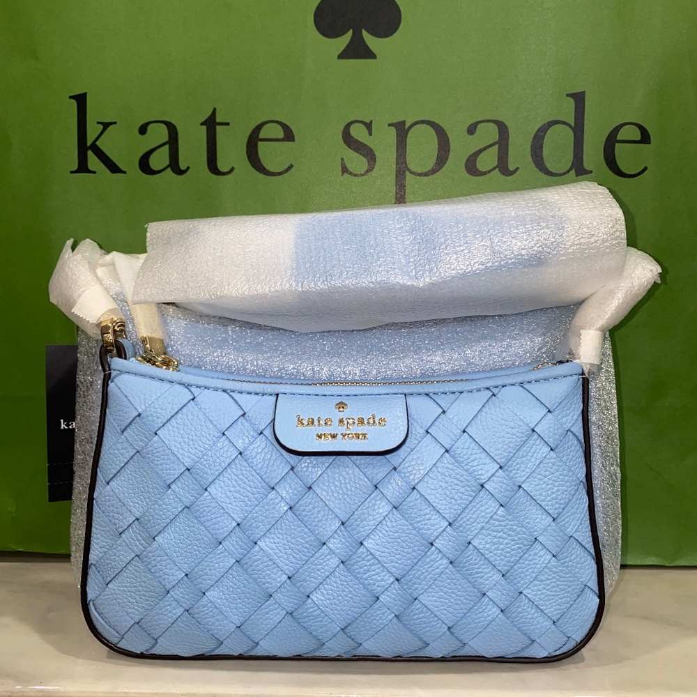 Kate Spade Duet Woven Leather Crossbody NWT